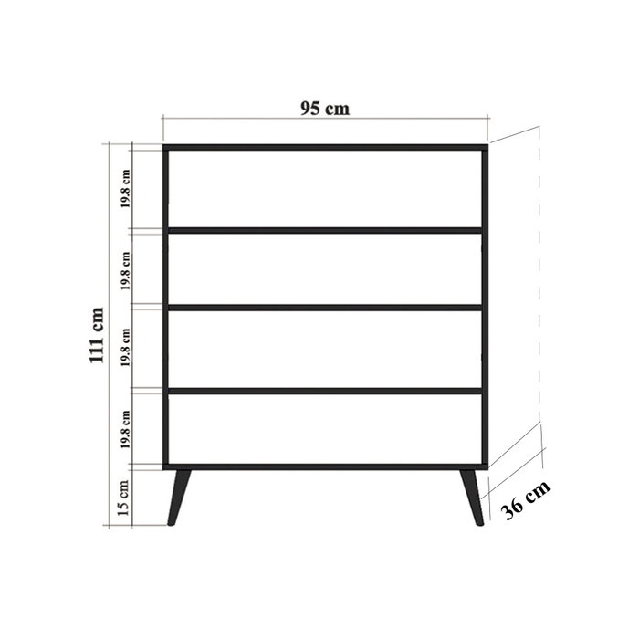 Hanah Home Multilux - 728 Armario Multiusos Roble Sonoma